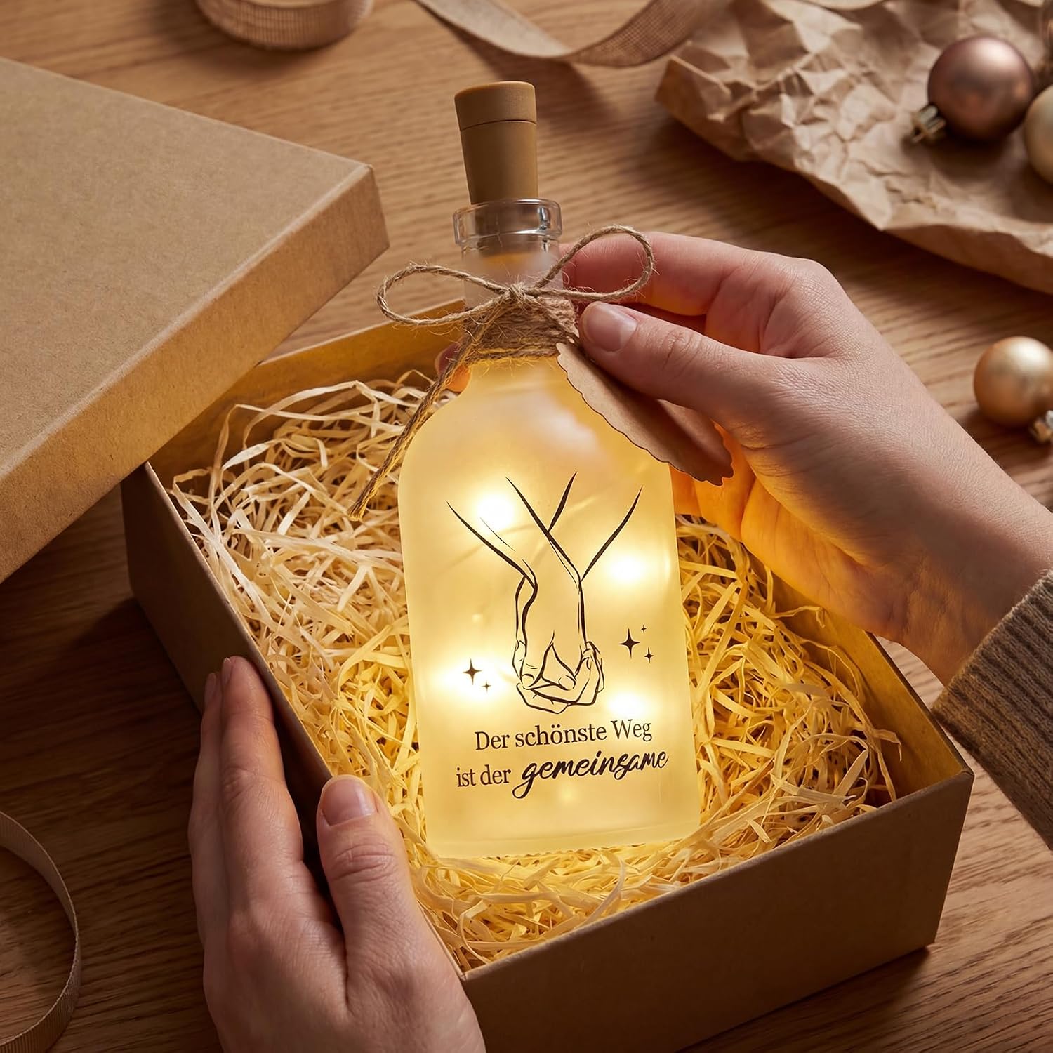 BBTO Wedding Message Bottle Gift Wedding Money Gift Light Bottle – Bild 7