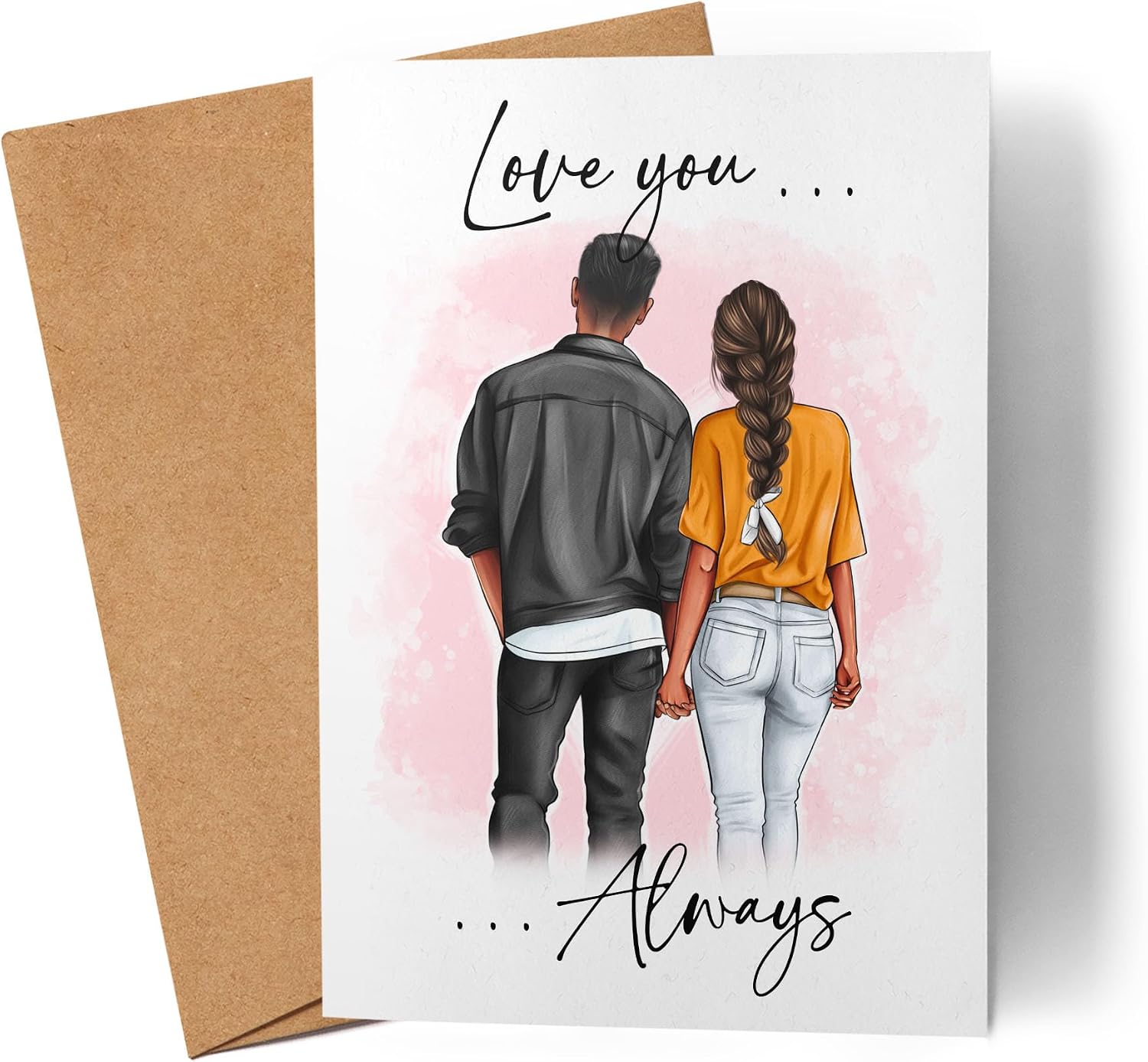 Kiddle-Design Couple Card Personalised Couple Valentine's Day Anniversary for Him and Her Gift Partner Boyfriend Girlfriend Valentine's Day Card – Bild 6