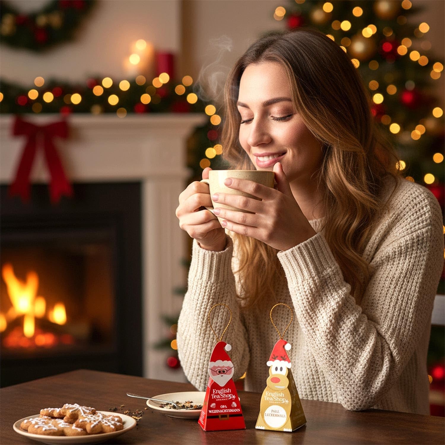 ETS - Organic Winter Tea Box "Merry Christmas Party", Tea Gift, Secret Santa Gift, 10 Tea Figures – Bild 7