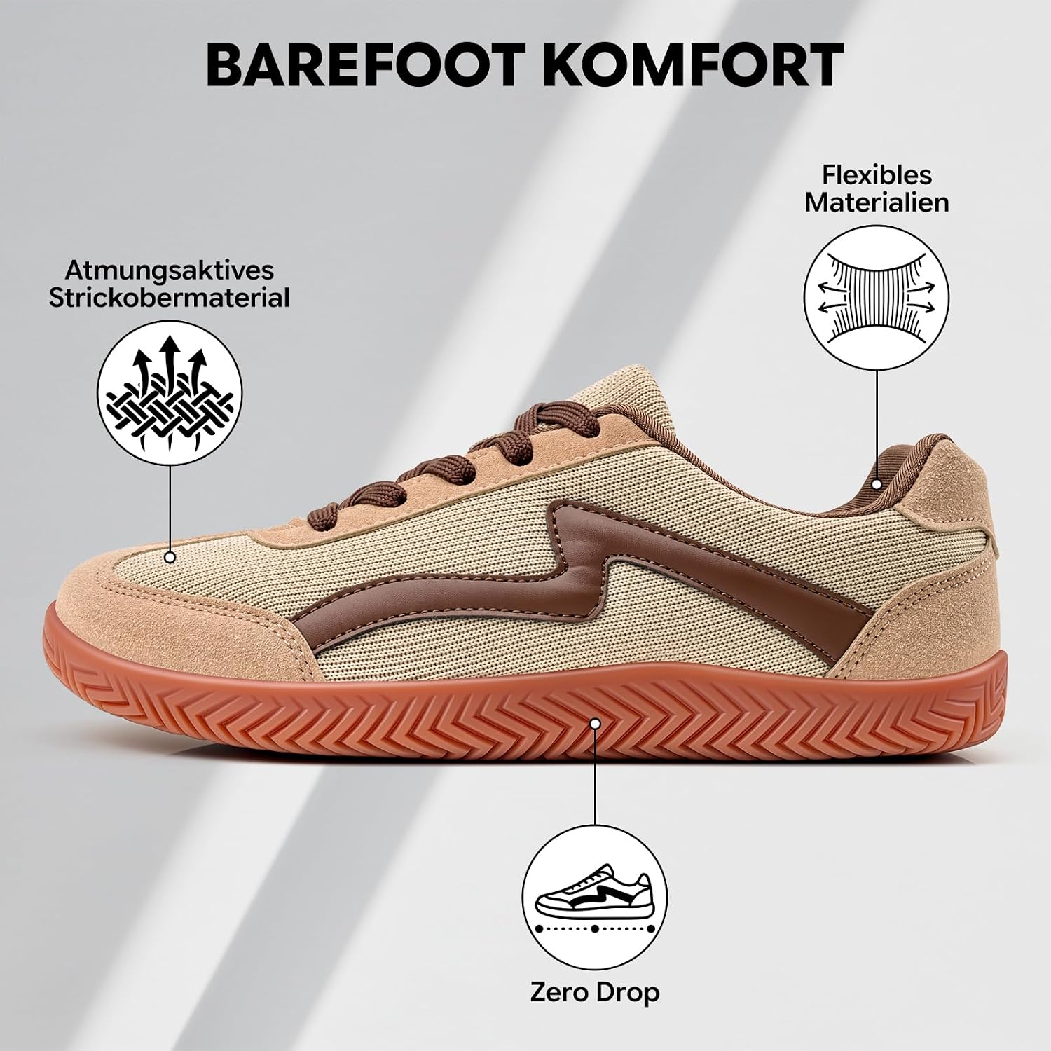 Sosenfer Barefoot Shoes Women's Men's Minimalist Trainers Lightweight Retro – Bild 4