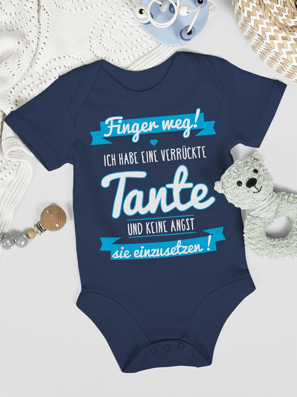 Shirtracer - Baby Bodysuit Boy Girl - Ich habe eine verrückte Tante Blue – Bild 8