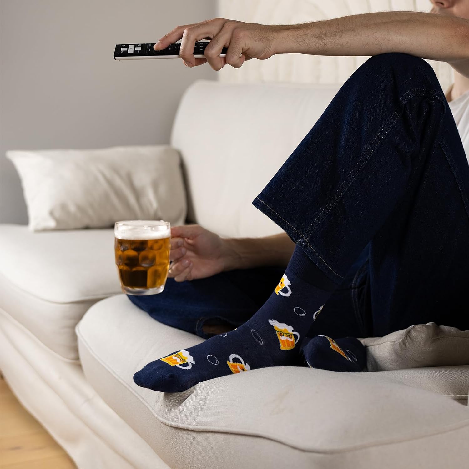 soxo Tin Socks Men's Beer Gifts For Men Funny Sock Gift Summer Socks Men 40-45 – Bild 5