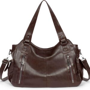 Women’s Handbag, PU Leather, Large Shopper Bag, Women’s Tote Bag, Shoulder Strap, Vintage Shoulder Bag, Handbag, Hobo Bag, Shoulder Bag for Everyday Work, Travel, Shopping