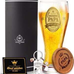 Dad Gifts, Dad Beer Glass, Birthday Personalised Beer Glass With Engraving, Gift Father's Day, 20 Ounce