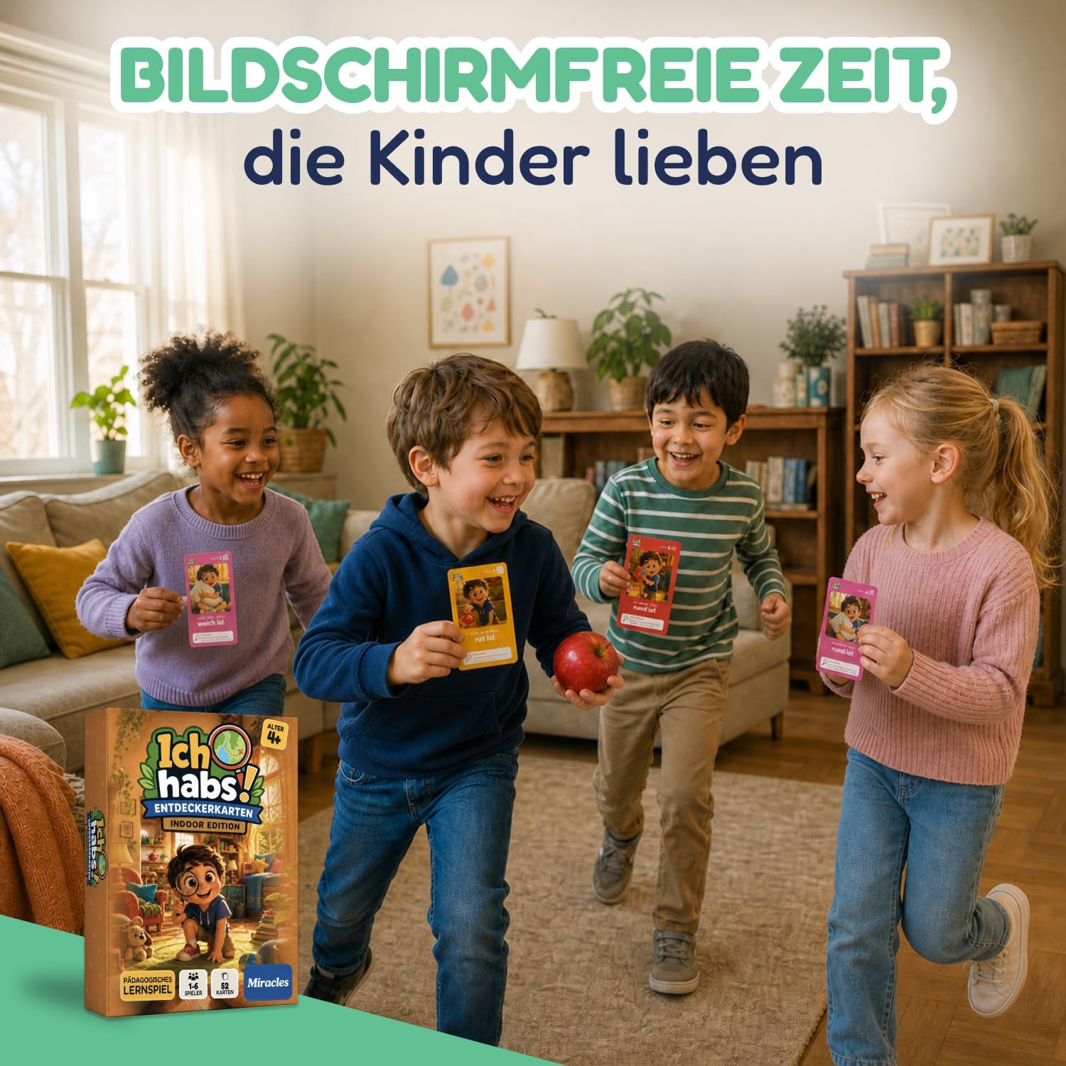 Ich hab's Explorer Cards from 4 Years - 52 Educational Game Search Game for Children with 50 Tasks in 3 Levels - Indoor Game for Home, Travel and On the Go - Gift and Gift for Boys and Girls – Bild 4