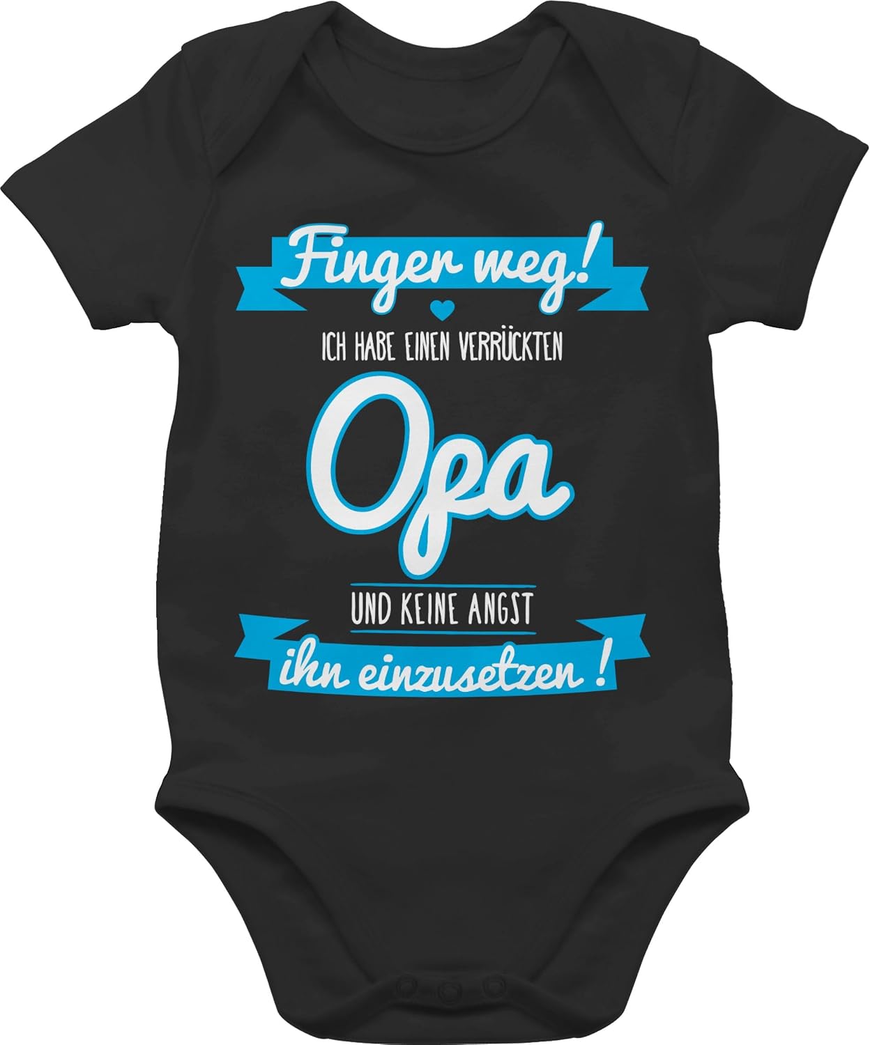 Shirtracer - Baby Bodysuit Short Sleeve - Sayings - Ich habe einen verrückten Opa