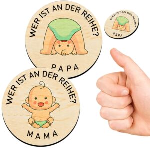 PulangRen Gifts for birth, pregnancy gift, wooden decision coin, gift idea for expectant mothers, christening gifts