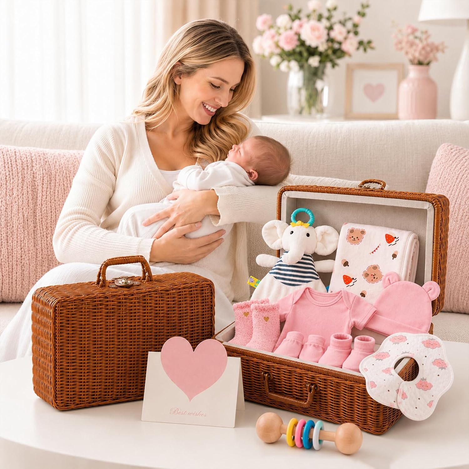Newborn Gift Girl 9-in-1 Baby Gifts for Birth Shower – Bild 6