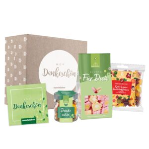 naschlabor Thank you gift box, simply from the heart, a small one with different treats, gift to say thank you to friends, colleagues, acquaintances or family