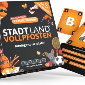 DENKRIESEN Stadt Land VOLLPFOSTEN Classic Edition | Das Kartenspiel