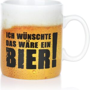 FunX Coffee Mug Beer Mug as a Funny Men's Gift for Boyfriend, Dad and Brother – Ideal for Christmas, Father's Day and Birthday – 330 ml