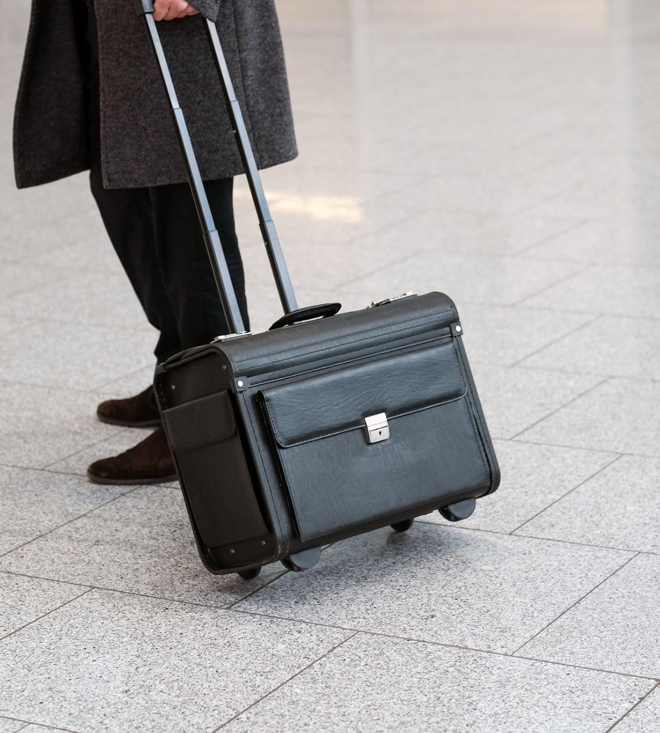 Alassio - 92301 SILVANA - trolley pilot case, wheeled, imitation leather, black – Bild 11