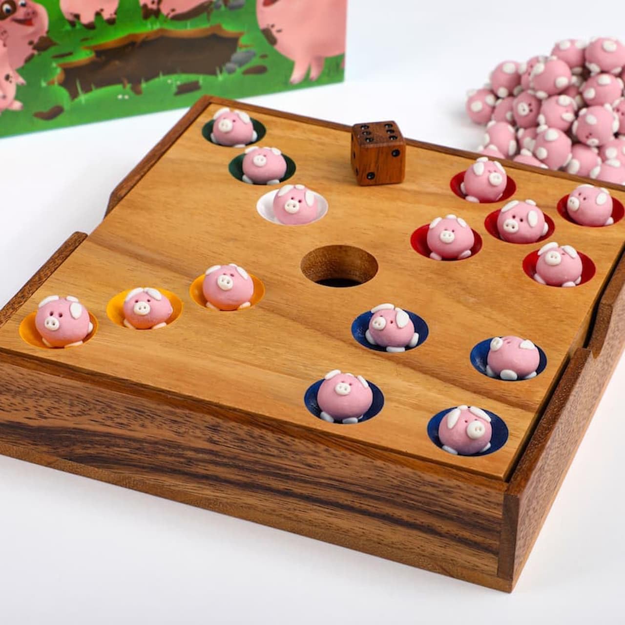 ROMBOL Piggy Game, Dice Game with the Cute Piggies for the Whole Family, for 2 to 6 Players – Bild 2