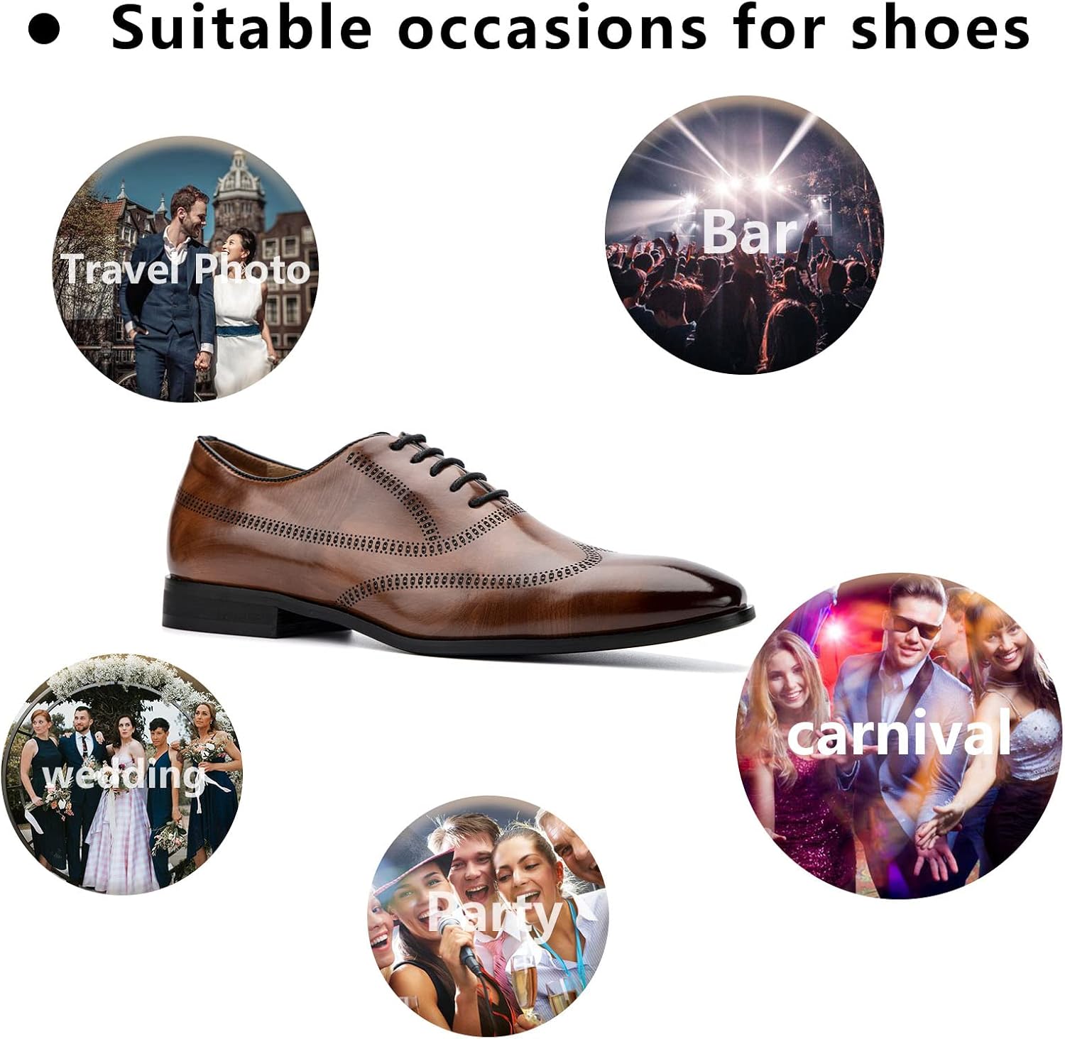 MEIJIANA Oxford Business Leather Shoes for Men Lace Up Formal Shoes Oxfords – Bild 5