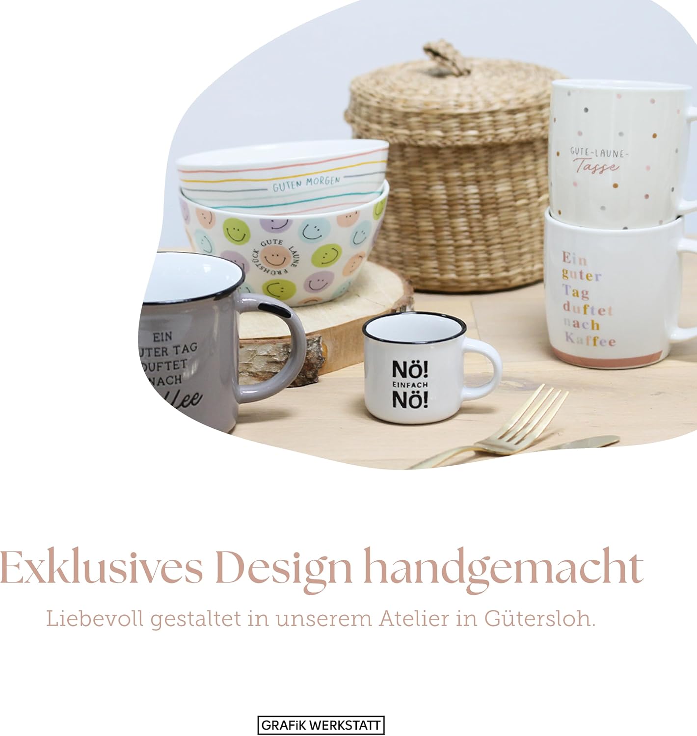 Grafik-Werkstatt Coffee Mug with Saying 300 ml Porcelain Mug Beste Mama der Welt, White – Bild 7
