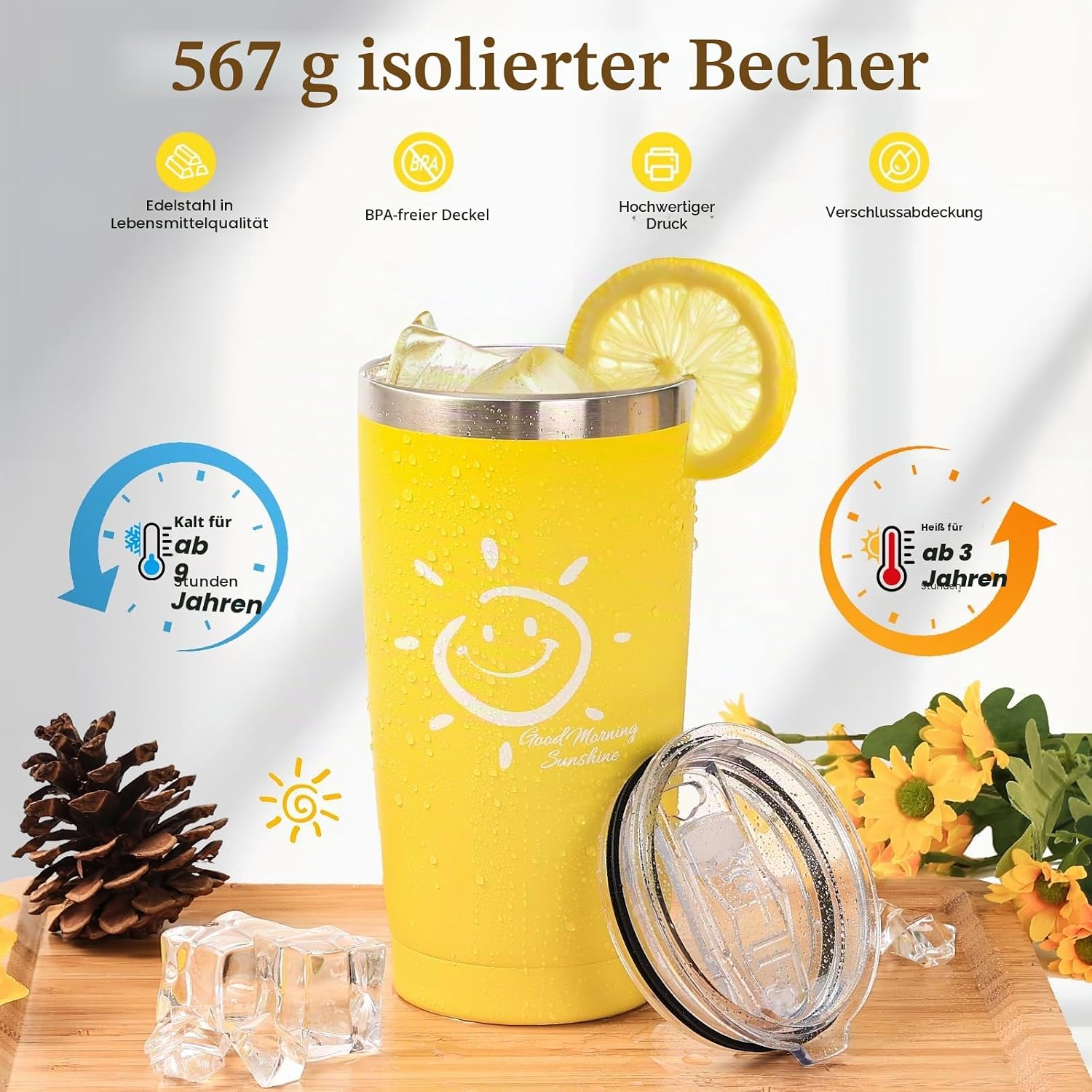 Birthday Gifts for Women Sisters - 7 Piece Sunshine Self Care Gift Basket Set - Friendship Care Package - Cheer Up Thinking of You Gift Box for Her - Get Well Soon – Bild 3