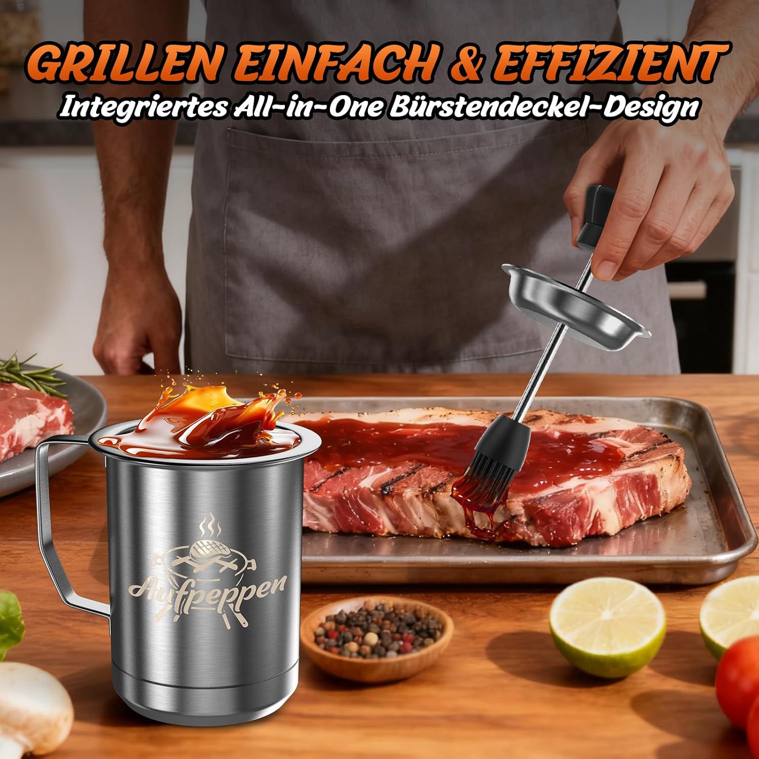 Dusor Gifts for Men Dad, BBQ Grill Brush Tool, Men's Gifts – Bild 5