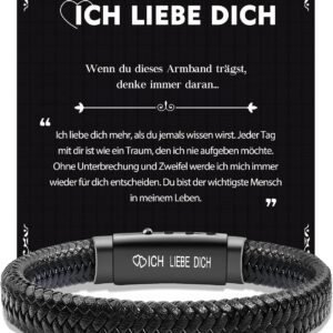 CheersLife I Love You Gifts for Men An My Son Brother Man Bracelet Birthday Valentine’s Day Anniversary Graduation Father’s Day Gift for Him Boyfriend Husband Son Brother Grandson Nephew Dad Grandpa