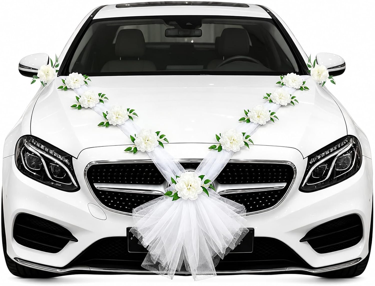 Car Decoration Wedding Bonnet Wedding Decoration Car with 11 Roses