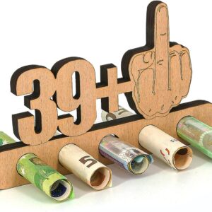 Giftota – Original Funny 40th Birthday Money Gift, Wood – 39 + 1 – Gift for 40th Birthday – Birthday Anniversary – Wooden Gifts – Gifts for Friends, Family