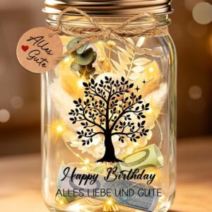 Birthday Gift for Women, LED Bottle Light, Money Gifts, Birthday