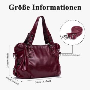GSenhui Tote Bag Women’s Handbag Vintage Tote Bag Large City Shoulder Bag with Multiple Pockets Crossbody Bag Shoulder Bag Women Large for School Work
