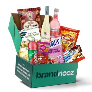 Brandnooz Birthday Box | Gift Box with Snacks & Branded Products