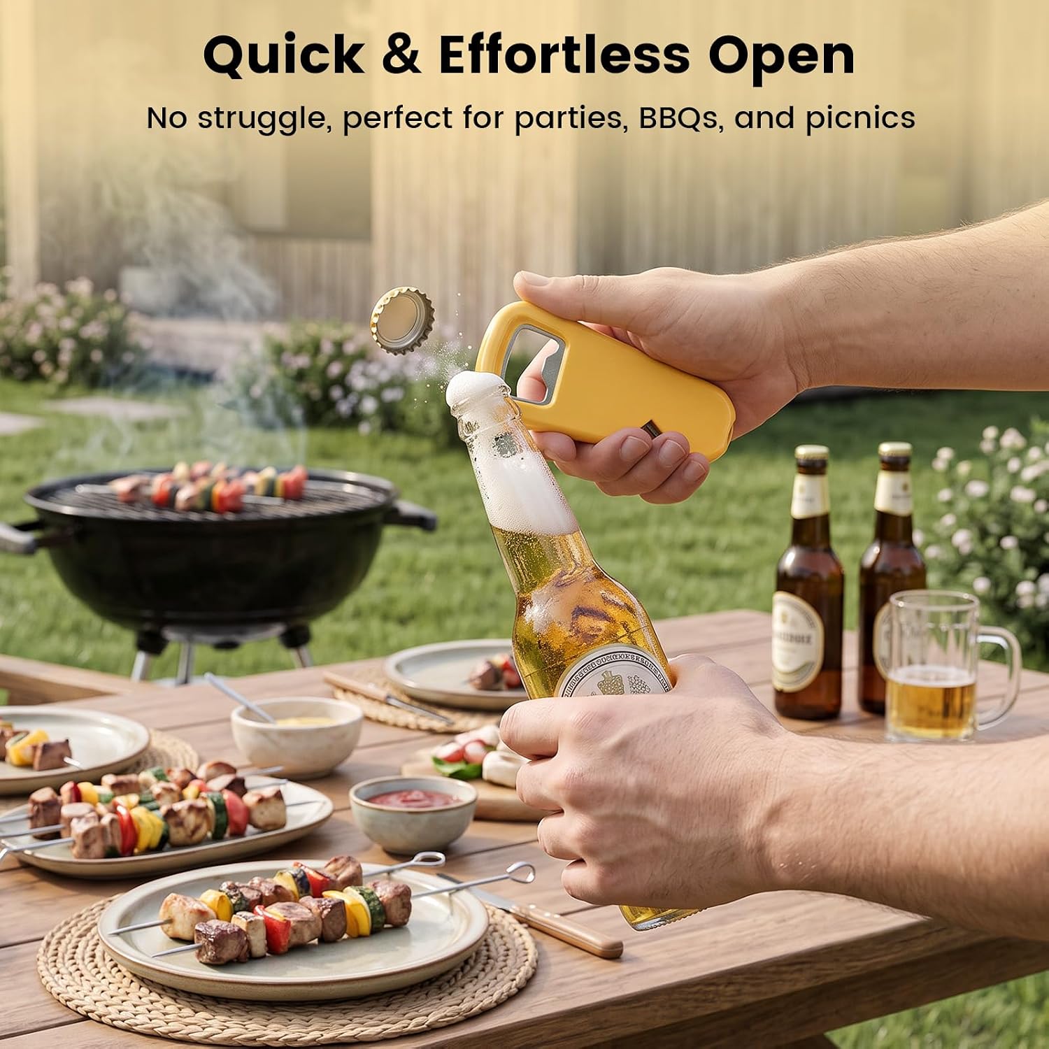 Set of 2 Magnetic Bottle Opener, 3-in-1 Beer Opener with Lid Catcher – Bild 5