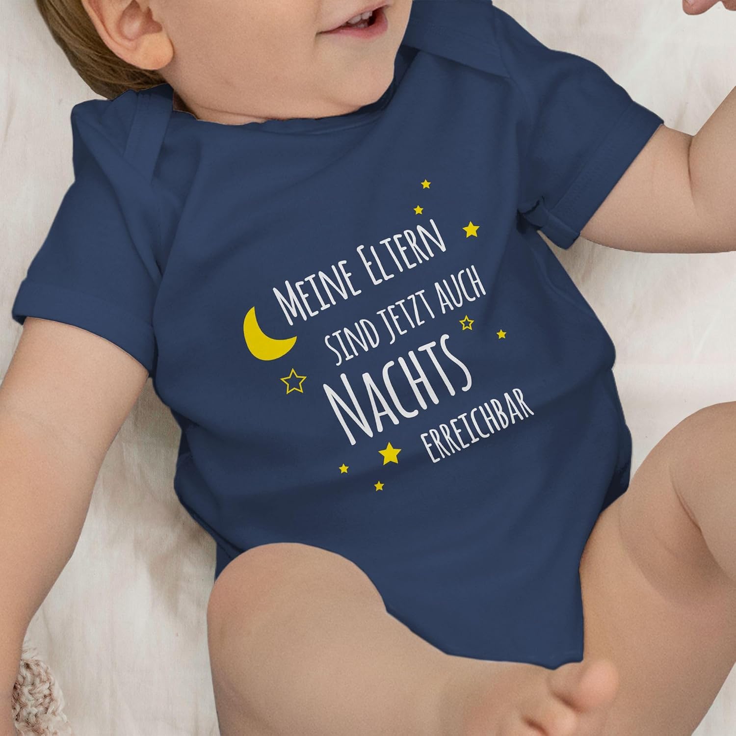 Shirtracer - Baby Body Kurzarm - Sprüche - Meine Eltern sind jetzt auch nachts erreichbar I – Bild 7
