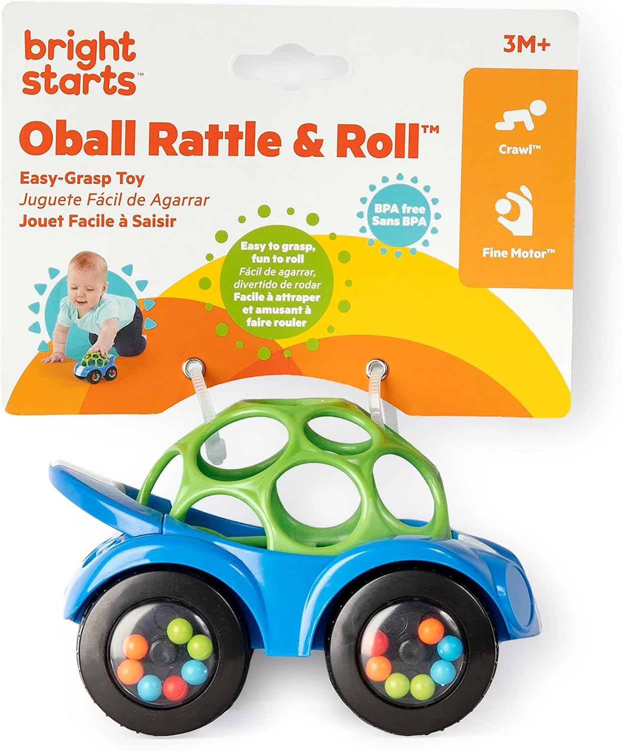 Oball Toy Car with Rattle Assorted Colours - Pack of 1 – Bild 13