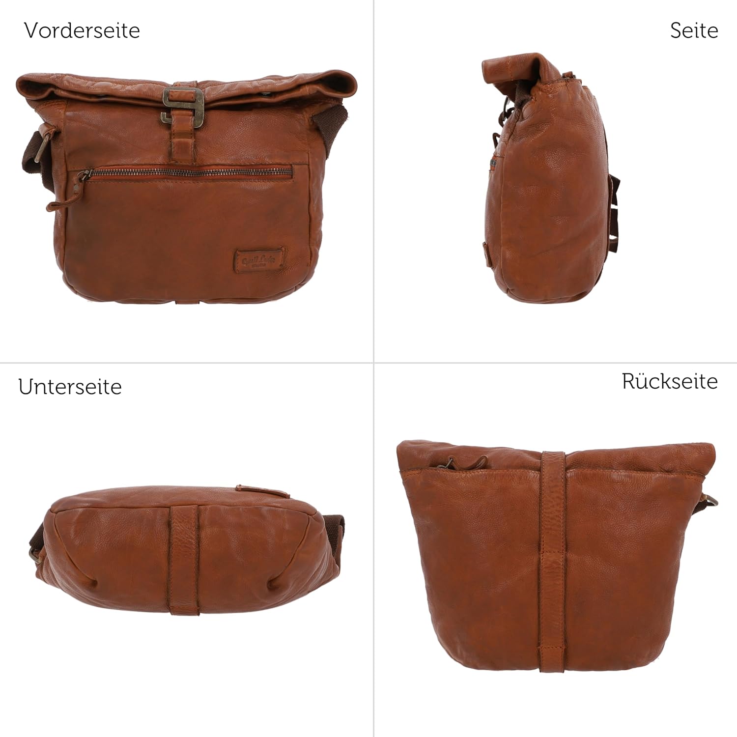 Gusti Umhängetasche Leder - Auna Handtasche Umhängetasche Schultertasche Leder – Bild 4