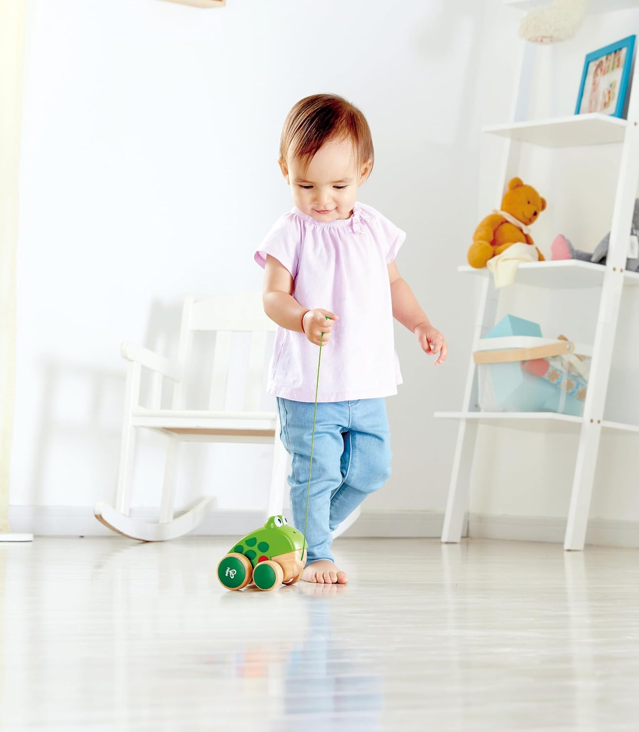 Hape E0361 Children’s Fridolin Pull-Along Frog, Multicoloured Toy – Bild 7