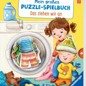 Mein großes Puzzle-Spielbuch: Das ziehen wir an - Kinderbuch ab 2 Jahren, mit 10 Puzzleteilen