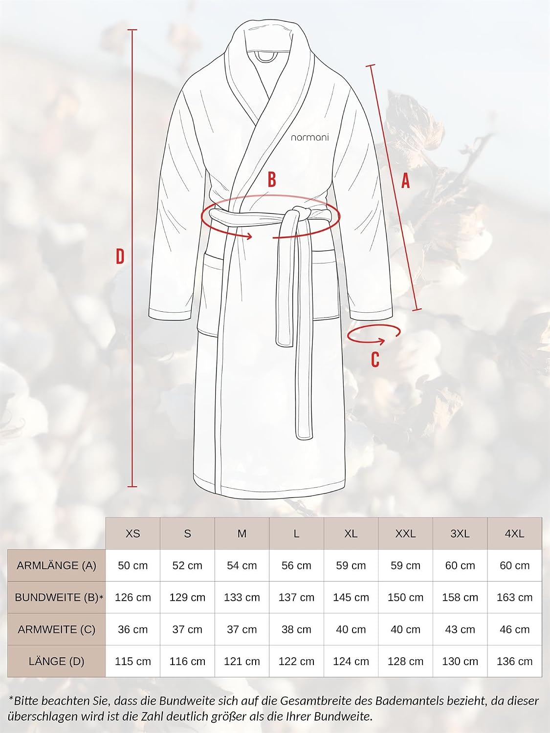 normani 100% Cotton Bathrobe Sauna Gown Two-Tone and Plain with and without Hood for Men and Women (Sizes XS - 4XL) – Bild 7
