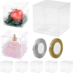 LALAGO 30 Plastic Gift Box 12 x 12 x 12 cm Christmas Transparent