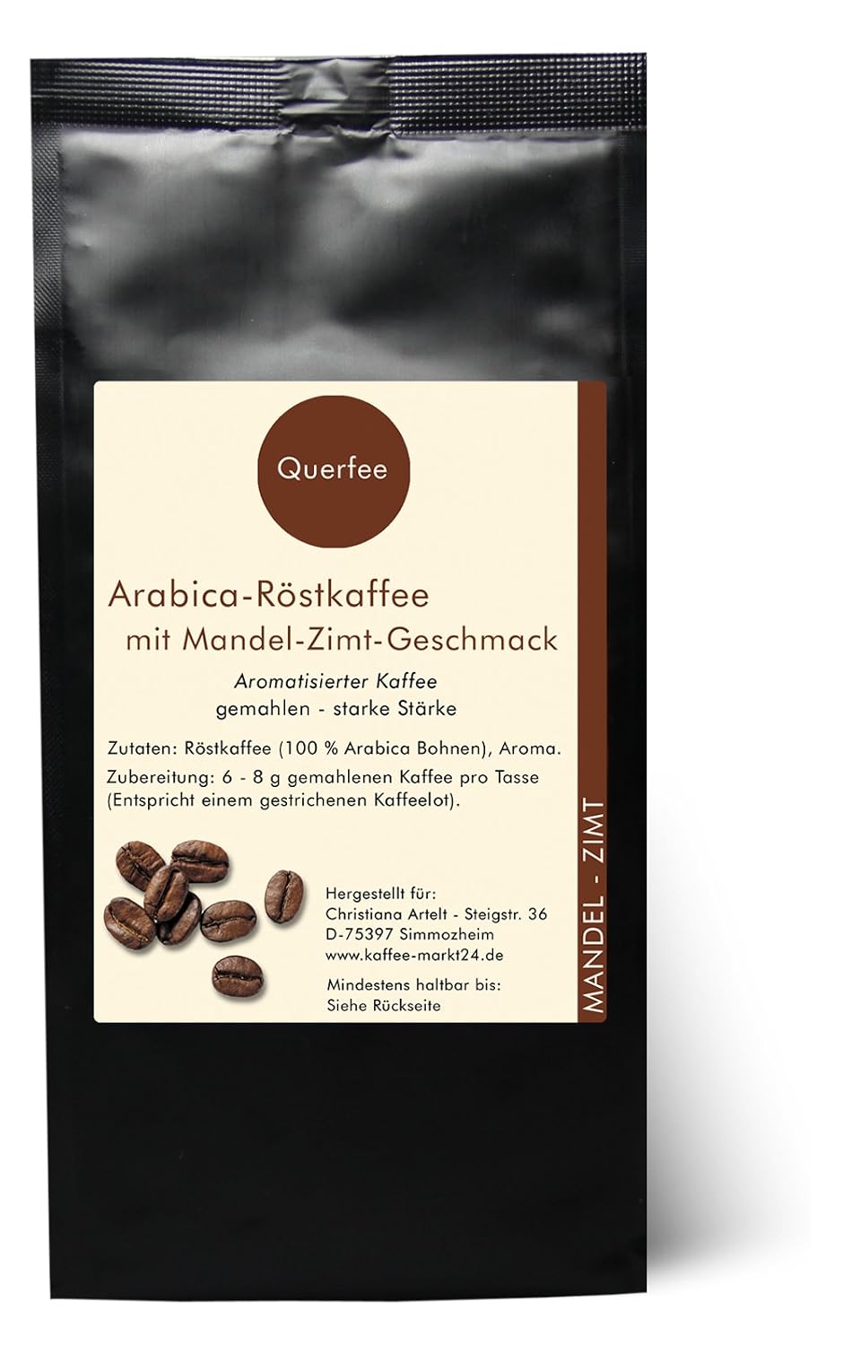 4 x Coffee with Flavour - Coffee Gift Tasting Set - Almond Cinnamon, Toffee, Chocolate, Macadamia - Arabica Roasted Coffee with Aroma - Ground - 4 x 75 g (300 g Total) – Bild 2