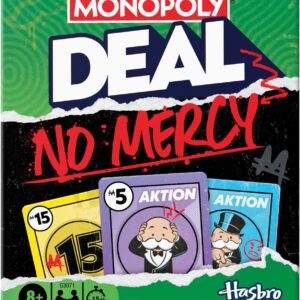 Monopoly Deal No Mercy Card Game - The Monopoly Deal Edition without Mercy - Fun Family Games for Children, Teenagers and Adults - 2-5 Players - From 8 Years - German Version