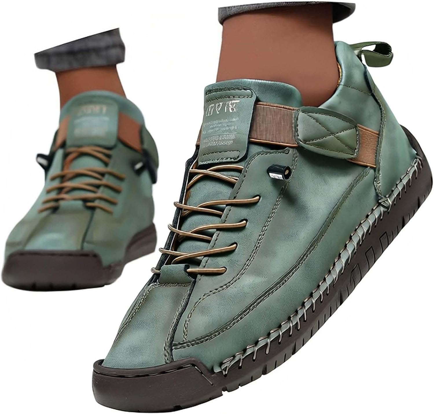 Montela Shoes Women's Orthopaedic Trainers Pain-Free Comfortable Leather Shoes Barefoot Trainers Lightweight Women's Shoes Supportive Barefoot Shoes Casual Shoes Men Hiking Camping Leather Trainers – Bild 3