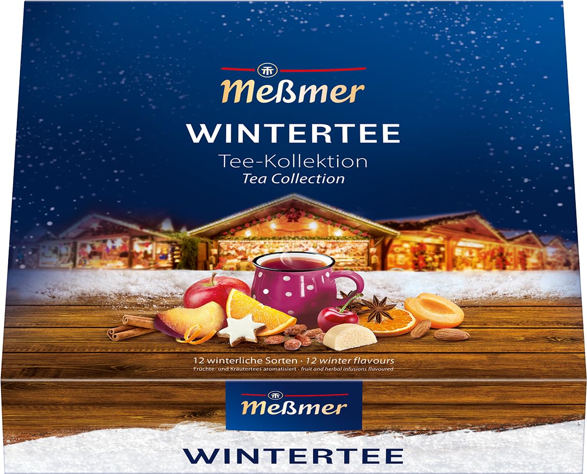 Meßmer Winter Tea Collection Box | 12 of the Most Popular Tea Types in 180 Tea Bags | The Perfect Tea Gift | Fruit Tea, Rooibo Tea, Herbal Tea