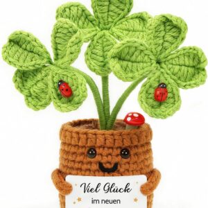 HUKUMA Housewarming Gifts Apartment, Housewarming Gift Apartment, Good Luck in the New Home, Lucky Charm, Knitted Four Leaves, New Home, New Home, New Home, House Buying Gifts