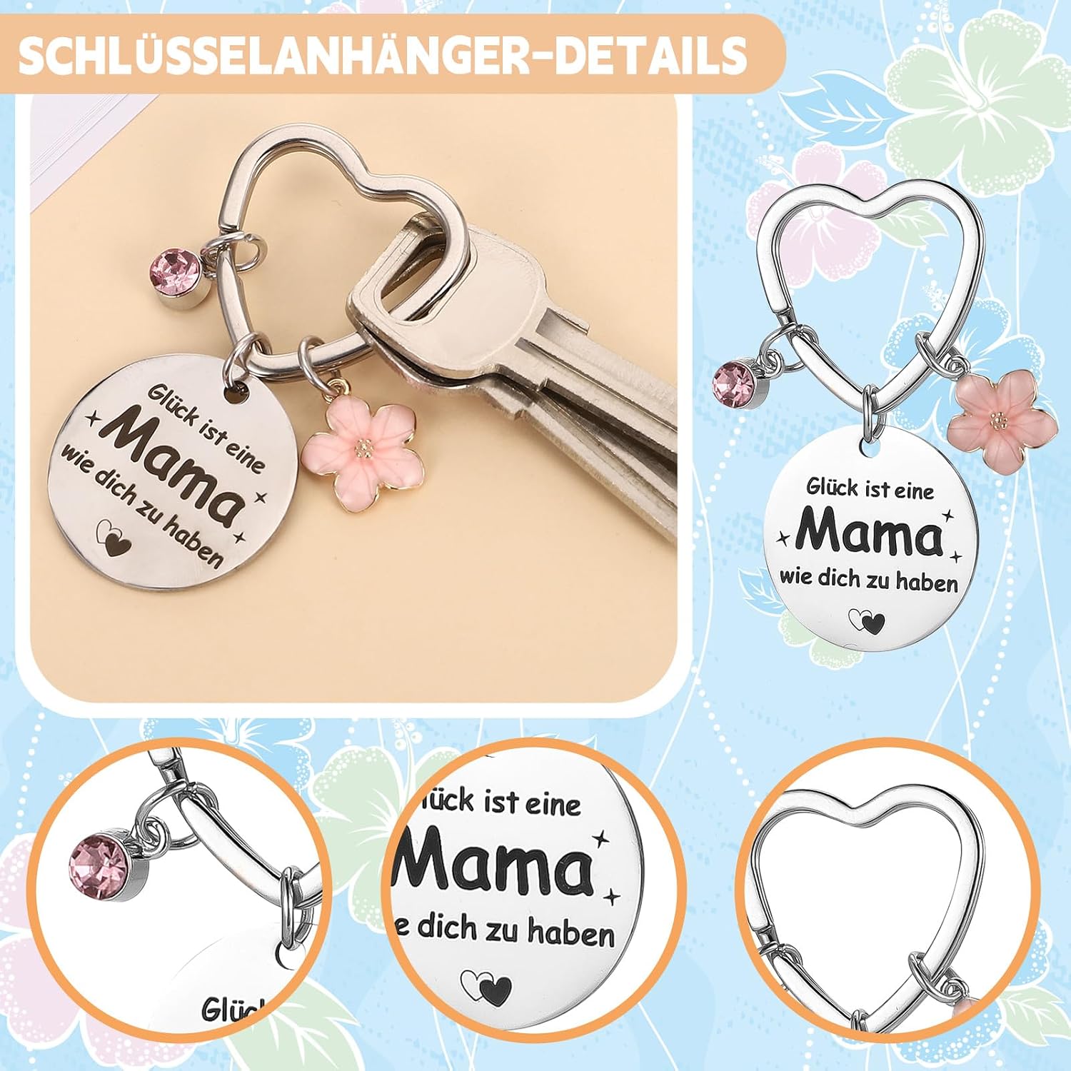 Gifts for Mum Grandma Personalised Jute Bag with Keyring for Women Best Grandma and Mum Mother's Day Gift Birthday Gift for Birthday, Mother's Day – Bild 4