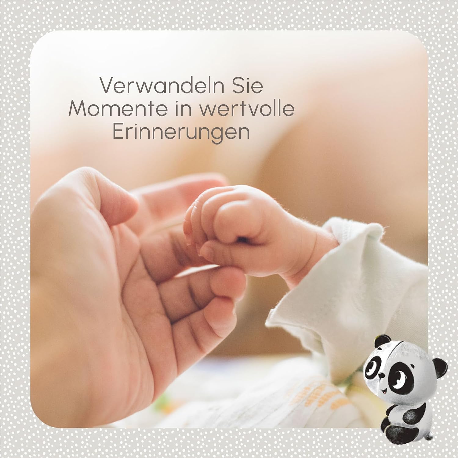 Tiny Love Family Prints, Customisable Handprint Set, Family, DIY Wooden Memory Frame, Dermatologically Tested, Gift Newborn, Baby Shower Gift, All-in-One Set, Tiny Creations – Bild 6