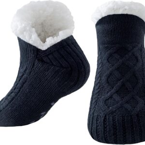 Niorasen Cuddly Socks for Men and Women, Thick Fluffy Socks with Grippers, Soft Warm Winter Hut Socks, House Socks, Stopper Socks, Women Gift, Birthday, EU 36-44, 1 Pair