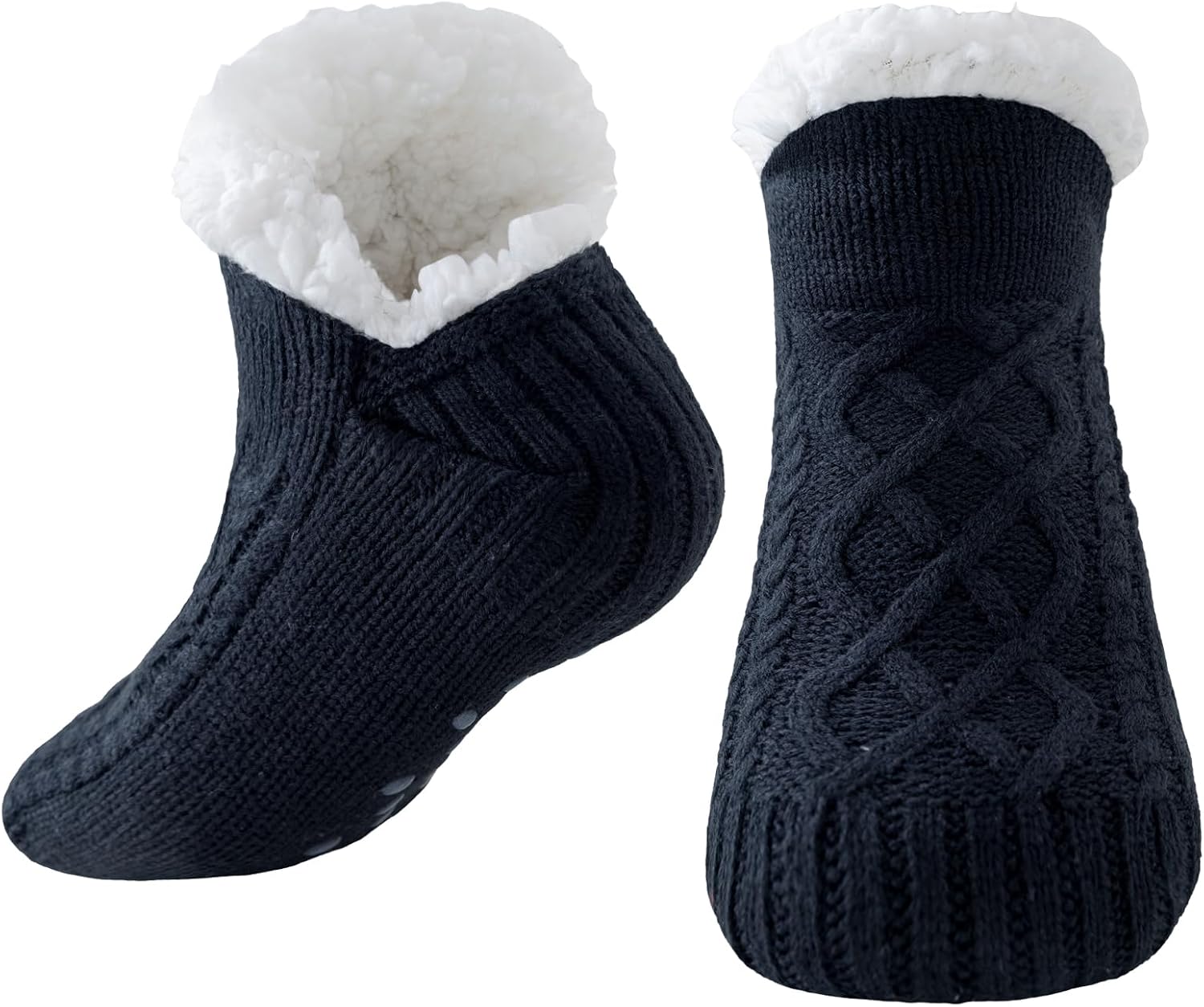 Niorasen Cuddly Socks for Men and Women, Thick Fluffy Socks with Grippers, Soft Warm Winter Hut Socks, House Socks, Stopper Socks, Women Gift, Birthday, EU 36-44, 1 Pair