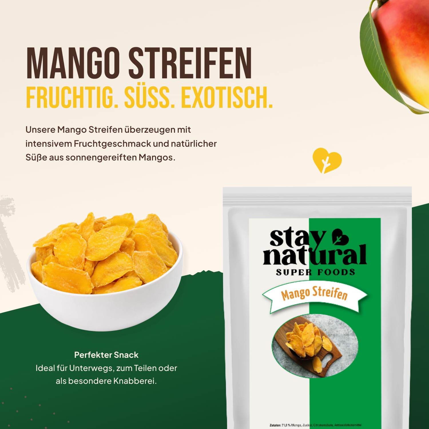 Stay Natural Summer Package "Lemon" - Gift Set with Limoncello Splash, Limoncello Almonds, Mango Stripes, Fans & Carry Bag, Delicatessen Gift for Summer, Picnic & Holiday – Bild 4