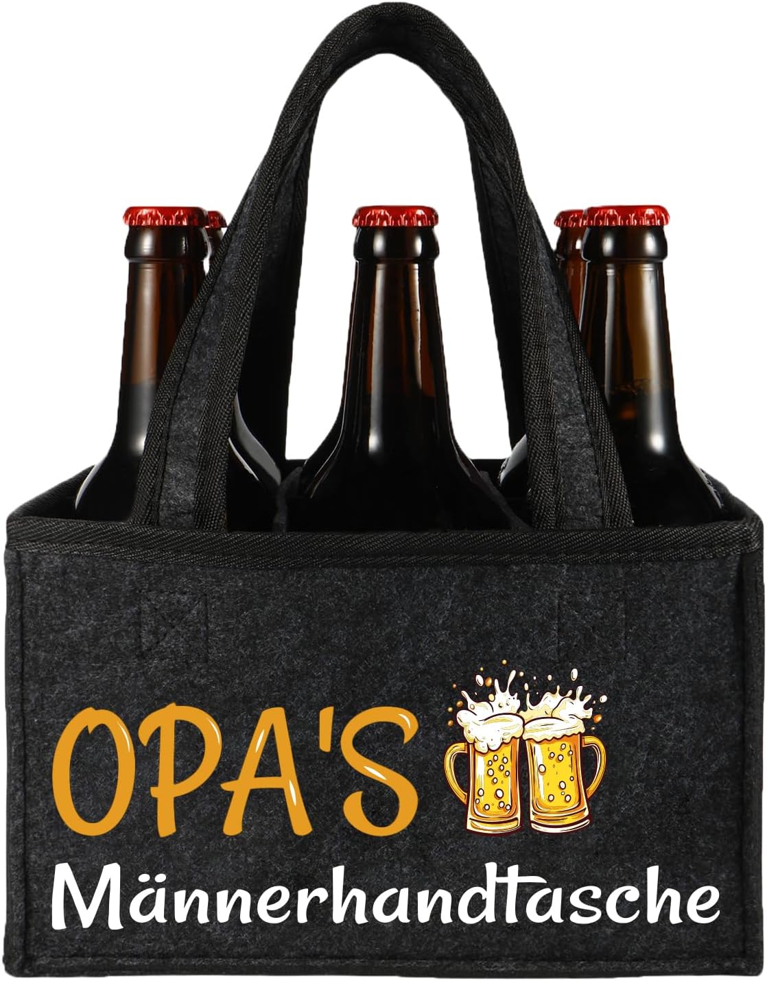 Men's Beer Handbag, Funny Gifts for Men, Men's Gifts, Birthday Gift for Men, Reusable Bottle Bag for Grandpa, Dad, Father Gift, Grandpa, Grandpa's Men's Handbag