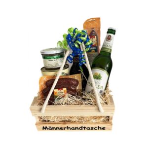 Geschenkbox für Handwerker mit Feinkost Delikatessen gefüllt