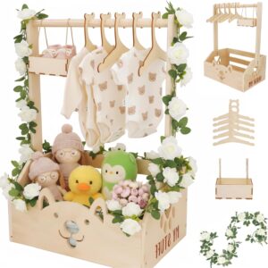 Baby Gift Basket for Birth with Hanger & Decoration for Gifts