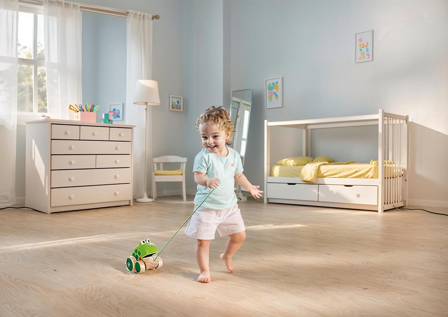 Hape E0361 Children’s Fridolin Pull-Along Frog, Multicoloured Toy – Bild 4