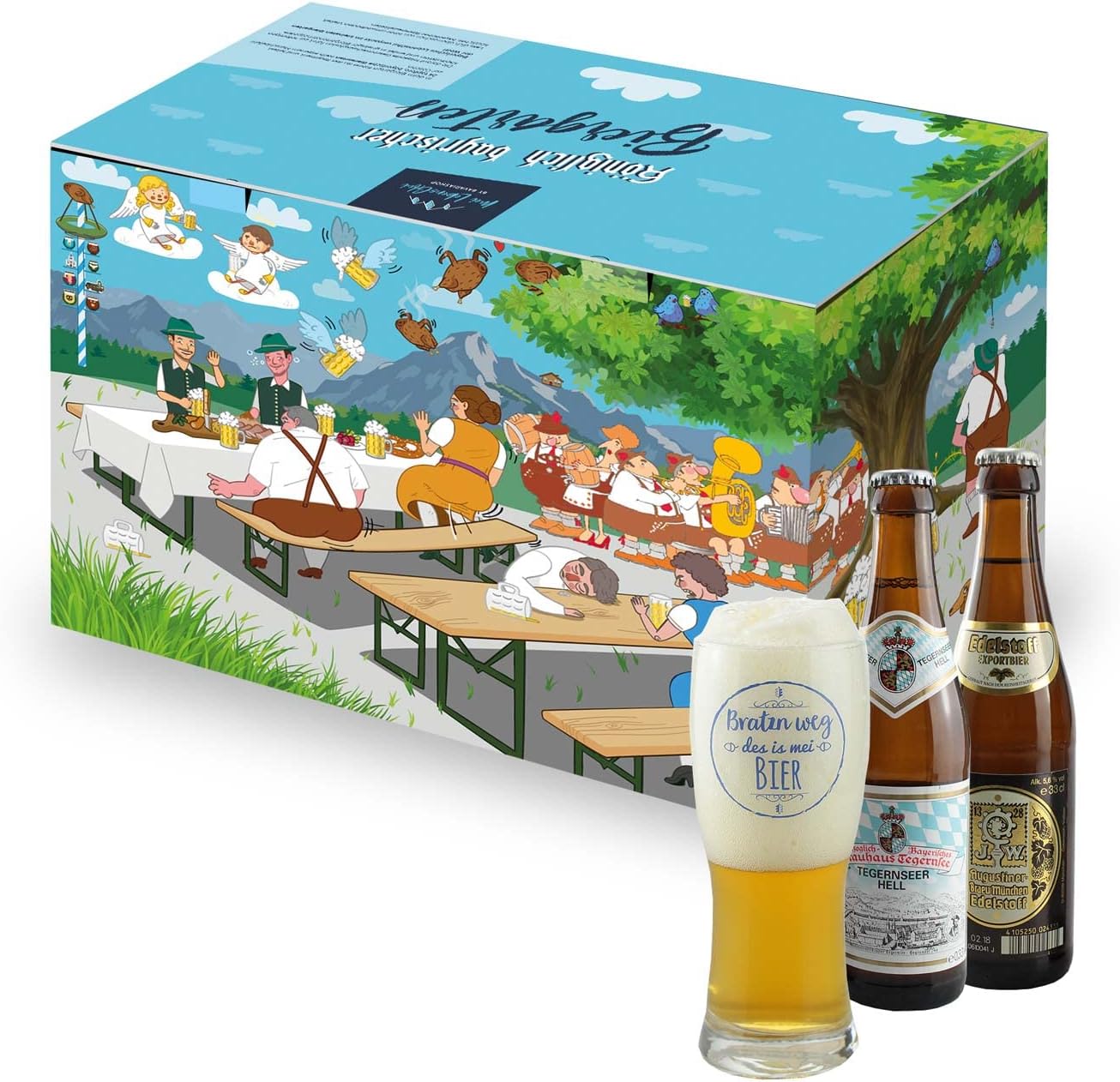 Bavariashop "Bayerischer Biergarten" Beer Box | 23 Beer Types from Bavaria in Tasting Set | Men's Gift | Gift Idea Father – Bild 3